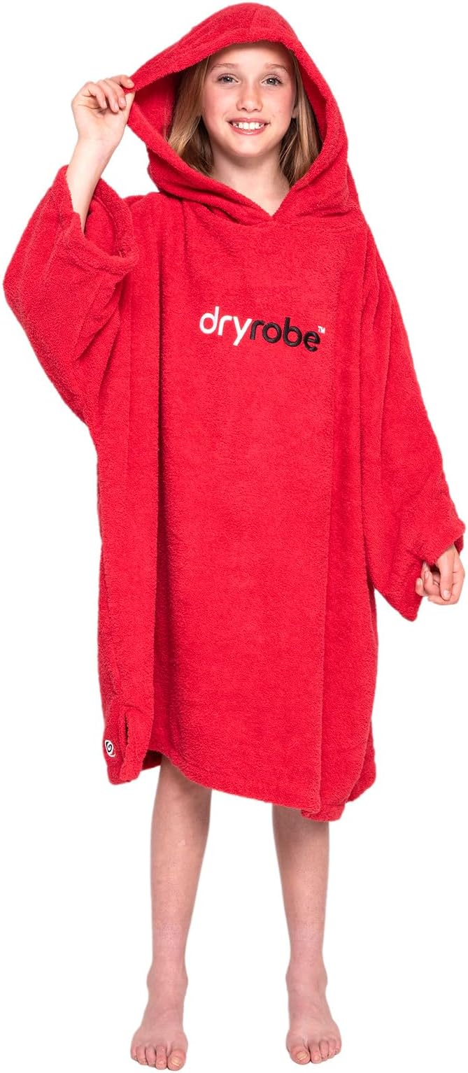 Dryrobe Towelling Robe - Hooded Poncho Towel Changing Robe - Organic Cotton